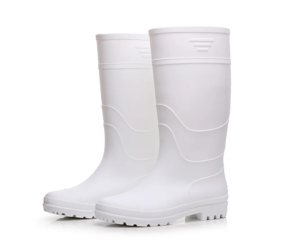 White Custom Logo PVC Gum Boots Men Hospital