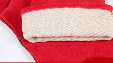 Rote Arbeitsschutzhandschuhe aus Rindspaltleder für die Schweißindustrie (6504. RD)